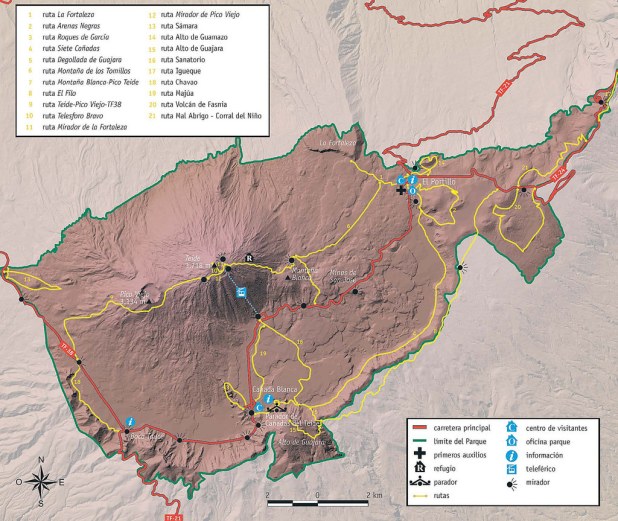 mapa Pico del Teide